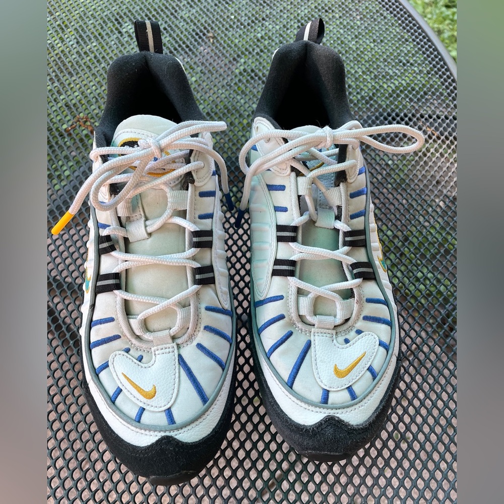Nike Air Max 98 White Teal Nebula University Gold